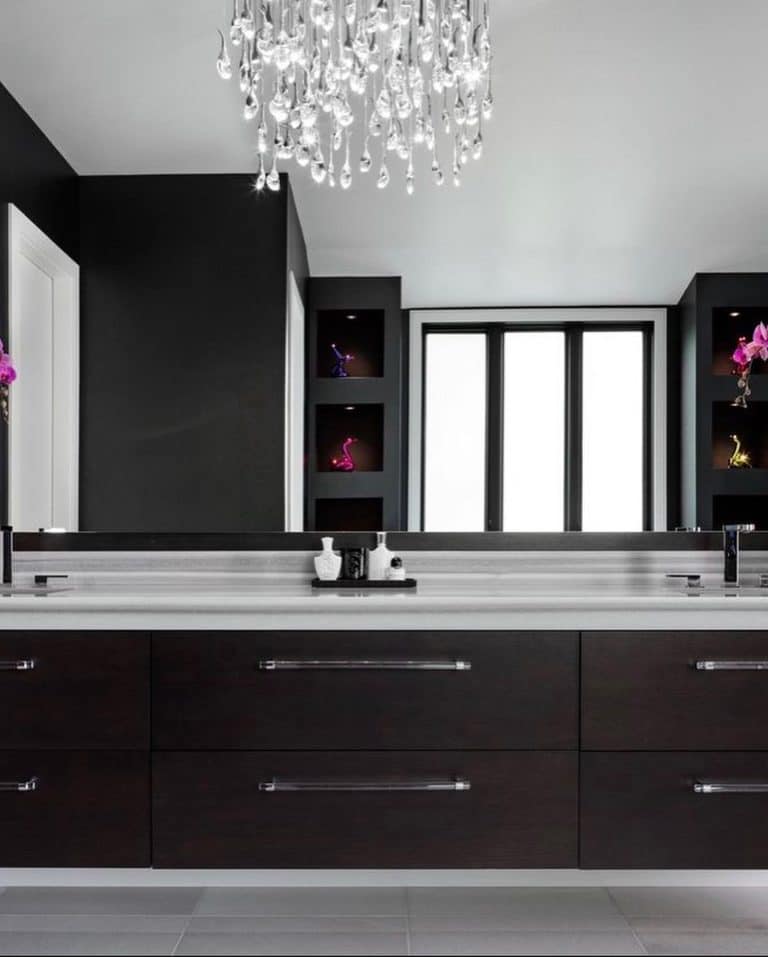 A bathroom with custom lighting | Our Electrical Approach